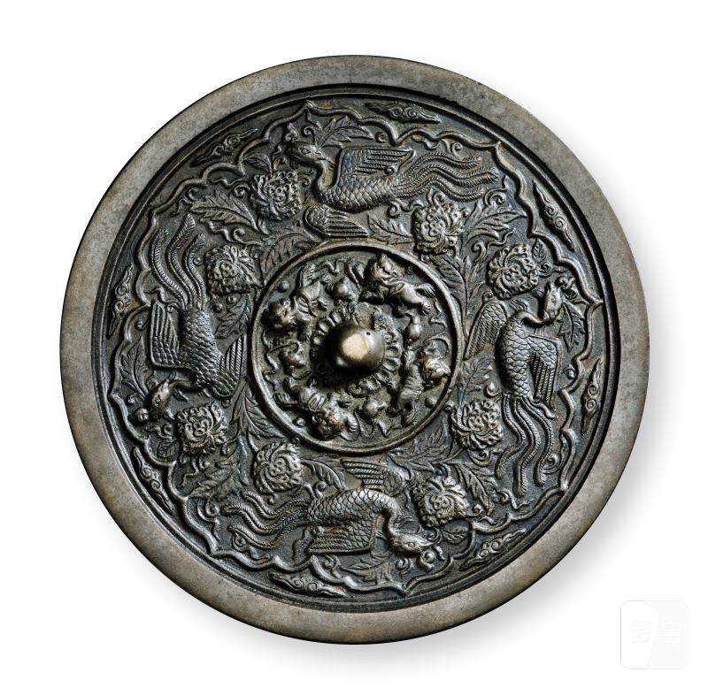 明 四凤穿花纹镜